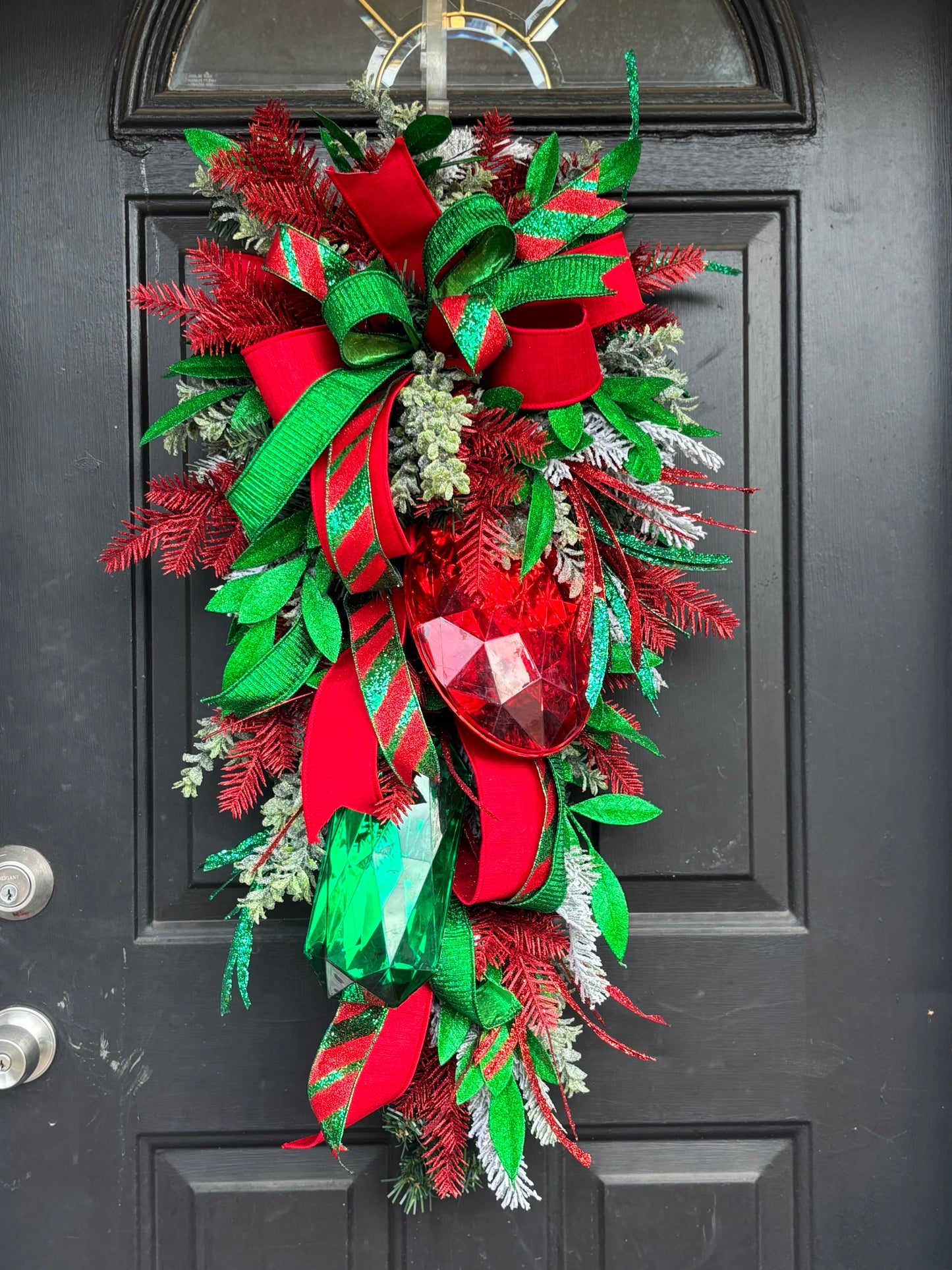 Frosted Holiday Jewel Swag